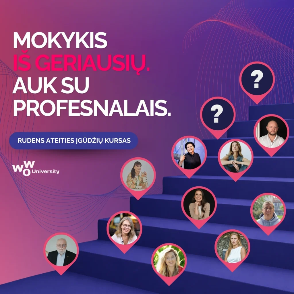 Ateities įgūdžių kursas 2026 – mokykis iš geriausių, auk su profesionalais